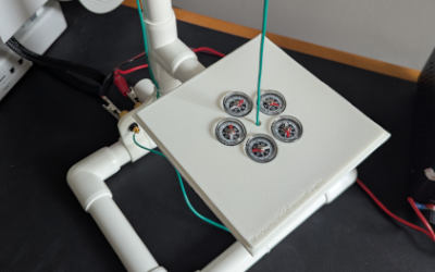 Magnetic field around a wire demo apparatus